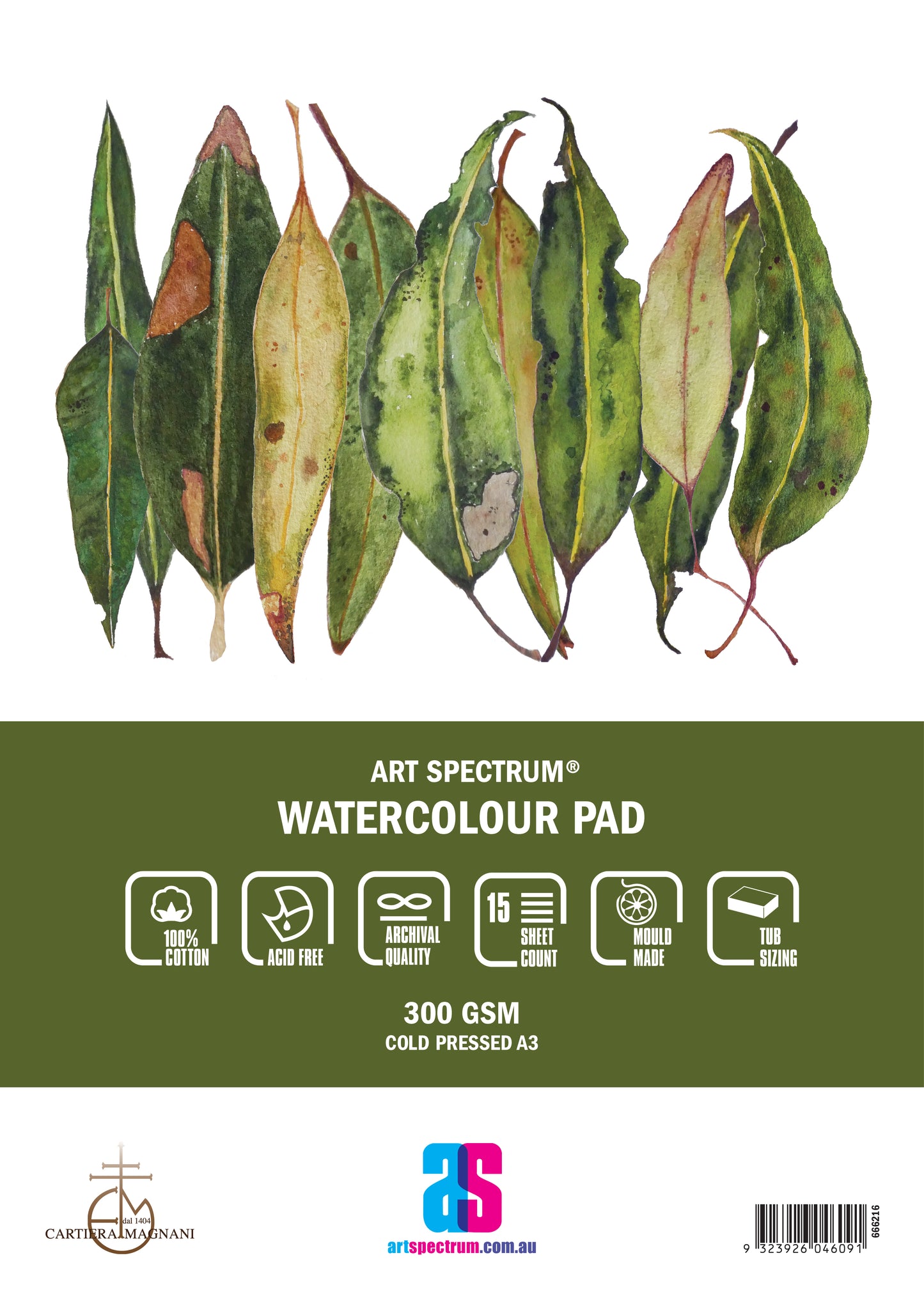 PAD AS W/COLOUR 100% CP A3 300GSM