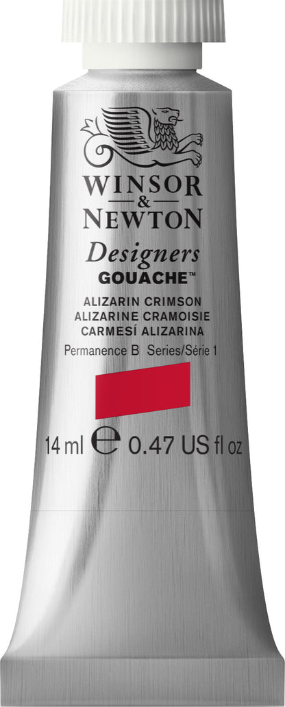 GOUACHE W/N ALIZARIN CRIMSON S3 14ML