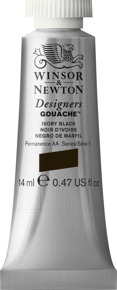 GOUACHE W/N IVORY BLACK S1 14ML