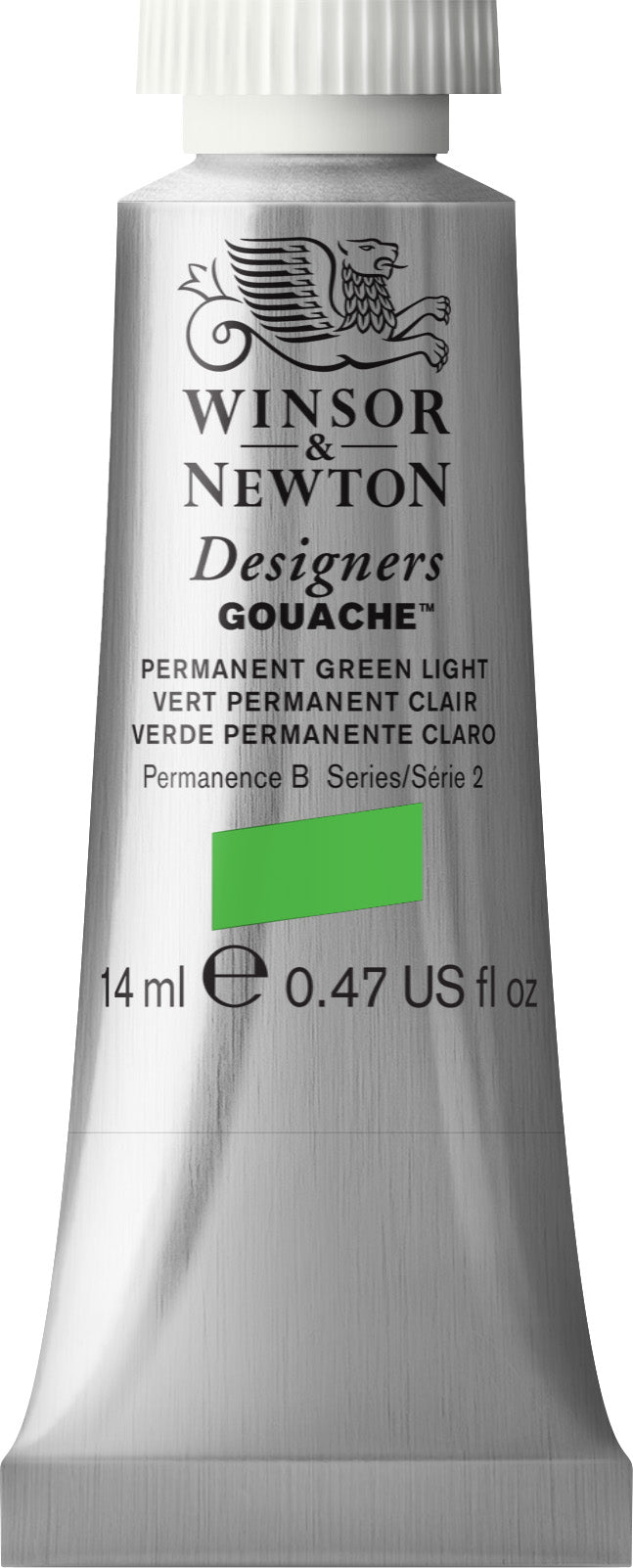 GOUACHE W/N PERM GREEN LIGHT S2 14ML