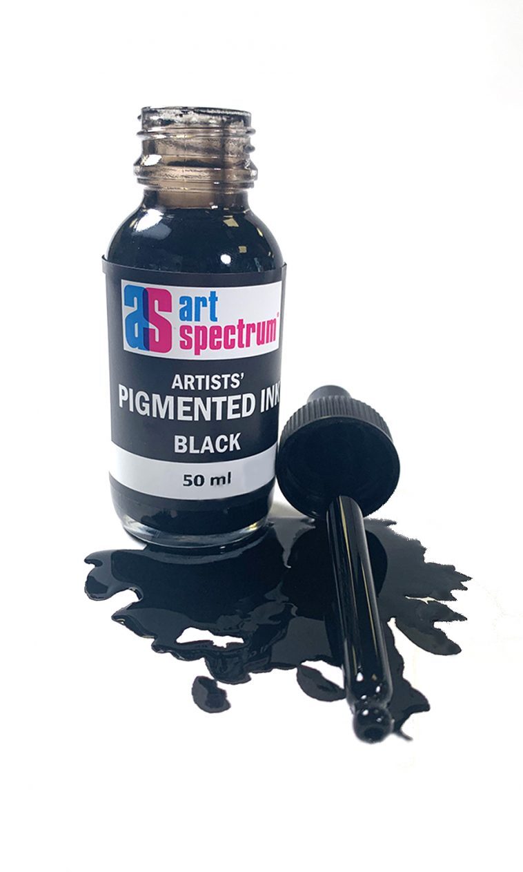 INK AS ACRYL PIGMENTED BLACK 50ML