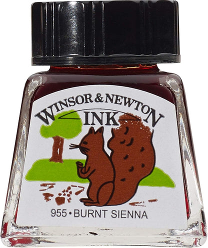 INK W&N DRAWING BURNT SIENNA 14ML 074