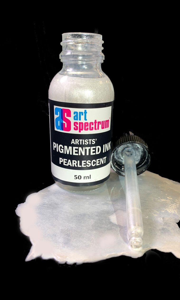 INK AS ACRYL PIGMENTED PEARL WHITE 50ML