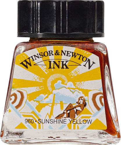 INK W&N DRAWING SUNSHINE YELLOW 14ML 633