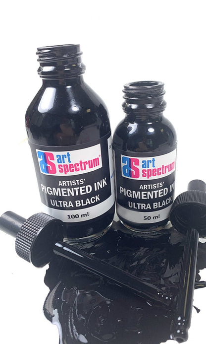 INK AS ACRYL PIGMENTED ULTRA BLACK 50ML